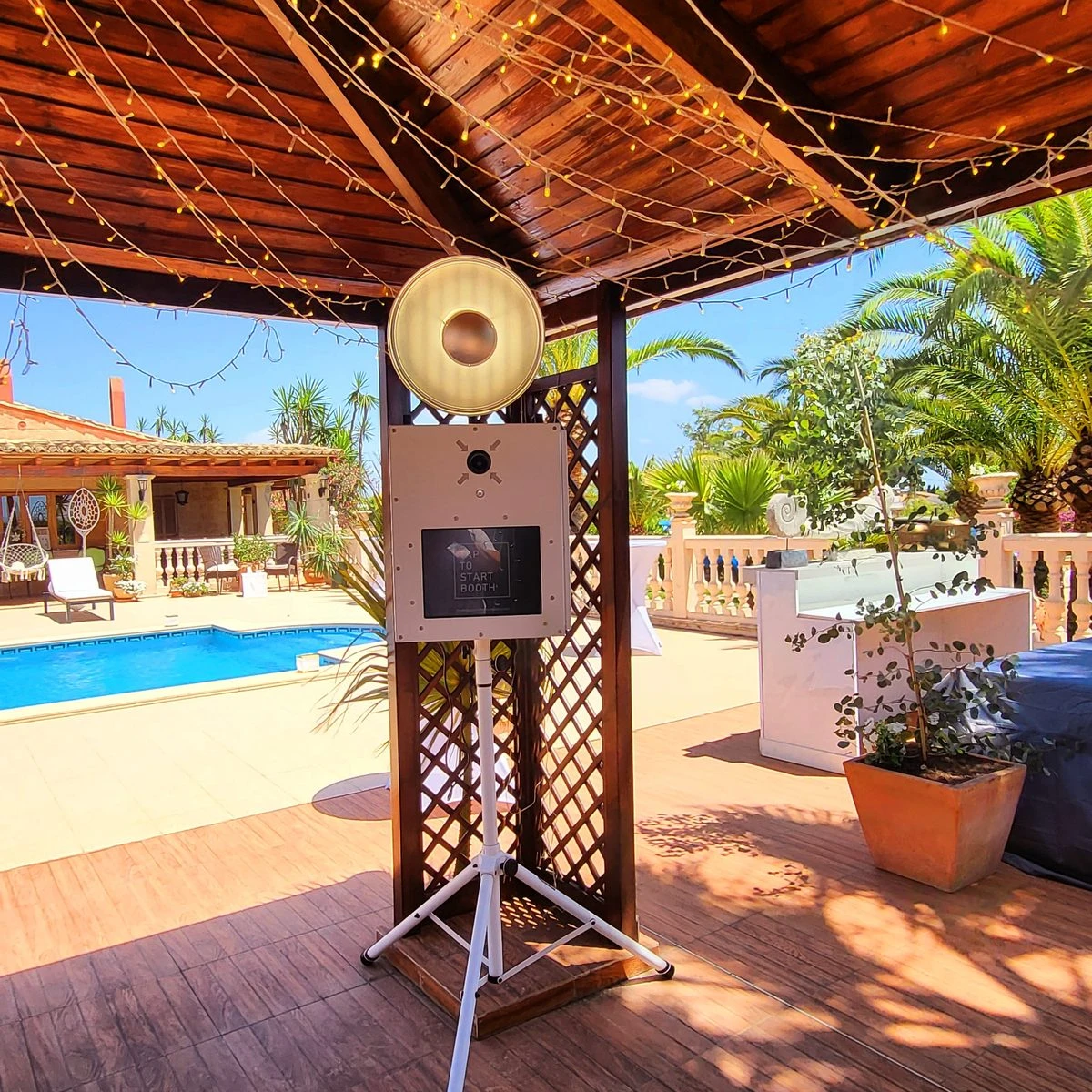 Fotobox Mallorca auf einer Finca mit Pool